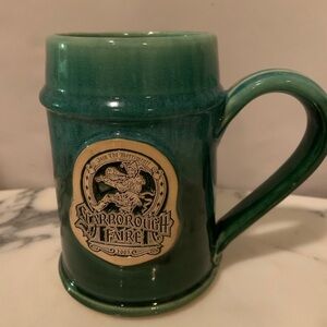 Scarborough Faire 2003 Green Pottery Mug “Join The Merriment”
